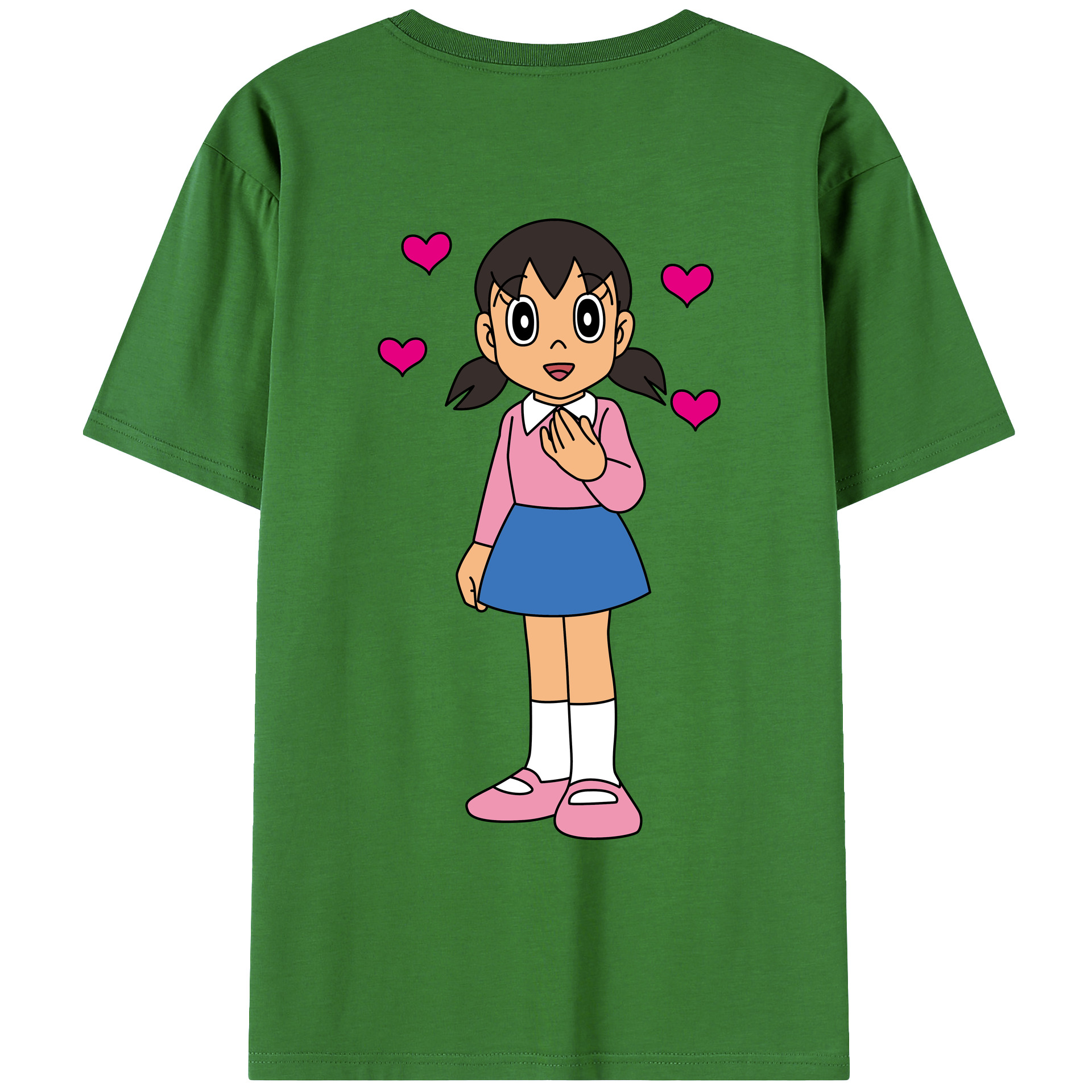 （画像用） ドラえもん みなもと しずか Doraemon Shizuka Minamoto レディース半袖Tシャツ(バックプリント)